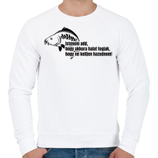 PRINTFASHION Akkora halat fogjak ne kelljen hazudnom - Férfi pulóver - Fehér férfi pulóver, kardigán