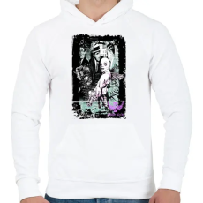 PRINTFASHION AL CAPONE - Férfi kapucnis pulóver - Fehér