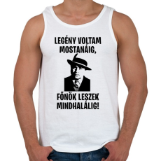 PRINTFASHION Al Capone főnök - Férfi atléta - Fehér