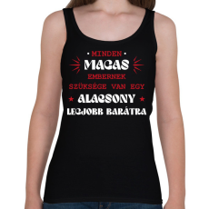 PRINTFASHION Alacsony legjobb barát - Női atléta - Fekete