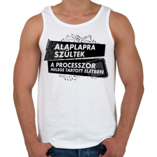 PRINTFASHION Alaplapra szültek - Férfi atléta - Fehér atléta, trikó