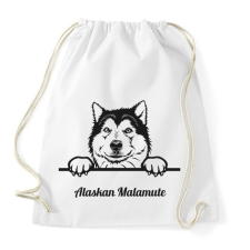 PRINTFASHION Alaskai Malamut - Sportzsák, Tornazsák - Fehér tornazsák