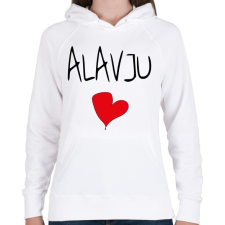PRINTFASHION ALAVJU - I love you meme - Női kapucnis pulóver - Fehér női pulóver, kardigán