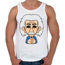 PRINTFASHION Albert Einstein - Férfi atléta - Fehér atléta, trikó