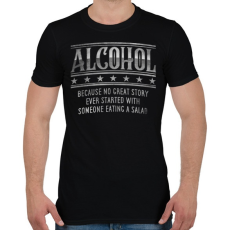 PRINTFASHION Alcohol - Férfi póló - Fekete
