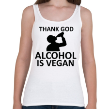 PRINTFASHION Alcohol is vegan - Női atléta - Fehér női trikó