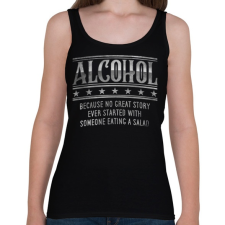 PRINTFASHION Alcohol - Női atléta - Fekete női trikó