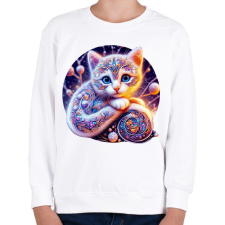 PRINTFASHION Alebrije cica - Gyerek pulóver - Fehér gyerek pulóver, kardigán