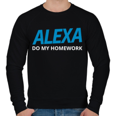 PRINTFASHION Alexa Do My Home work - Férfi pulóver - Fekete