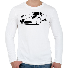 PRINTFASHION Alfa Rome 8C 01 - Férfi hosszú ujjú póló - Fehér férfi póló