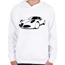PRINTFASHION Alfa Rome 8C 01 - Gyerek kapucnis pulóver - Fehér gyerek pulóver, kardigán