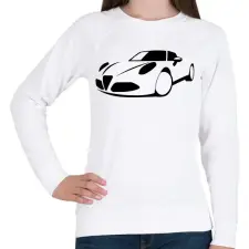 PRINTFASHION Alfa Rome 8C 01 - Női pulóver - Fehér női pulóver, kardigán