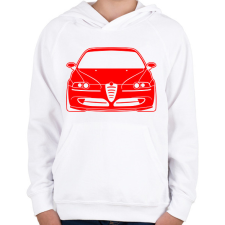 PRINTFASHION Alfa Romeo 147 05 - Gyerek kapucnis pulóver - Fehér gyerek pulóver, kardigán
