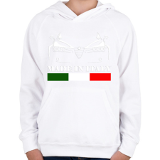 PRINTFASHION alfa romeo 159 - Gyerek kapucnis pulóver - Fehér gyerek pulóver, kardigán