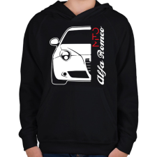 PRINTFASHION Alfa Romeo Mito - fehér - Gyerek kapucnis pulóver - Fekete gyerek pulóver, kardigán