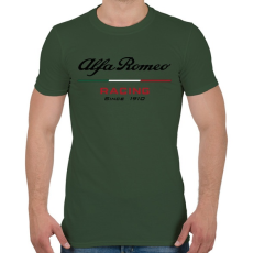 PRINTFASHION Alfa Romeo racing since 1910 - Férfi póló - Katonazöld