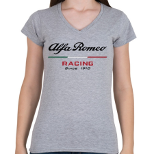 PRINTFASHION Alfa Romeo racing since 1910 - Női V-nyakú póló - Sport szürke női póló
