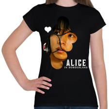 PRINTFASHION Alice in borderland arisu fehér - Női póló - Fekete női póló