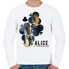 PRINTFASHION Alice in borderland KUINA fekete - Férfi pulóver - Fehér