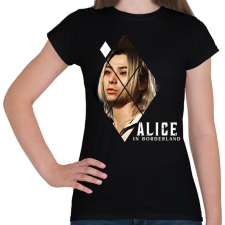 PRINTFASHION Alice in borderland shuntaro fehér - Női póló - Fekete női póló
