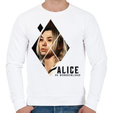 PRINTFASHION Alice in borderland shuntaro fekete - Férfi pulóver - Fehér férfi pulóver, kardigán