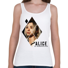PRINTFASHION Alice in borderland shuntaro fekete - Női atléta - Fehér női trikó