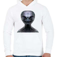 PRINTFASHION Alien - Férfi kapucnis pulóver - Fehér