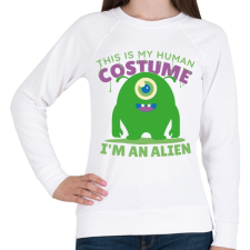 PRINTFASHION Alien - idegen - Női pulóver - Fehér női pulóver, kardigán