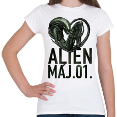 PRINTFASHION alien május 1 - Női póló - Fehér