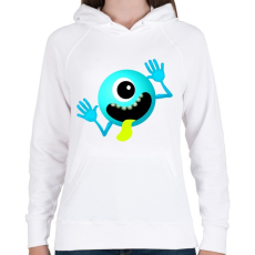 PRINTFASHION Alien - Női kapucnis pulóver - Fehér