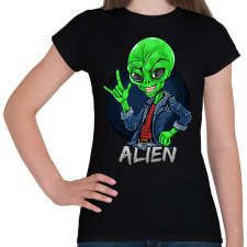 PRINTFASHION Alien - Női póló - Fekete női póló