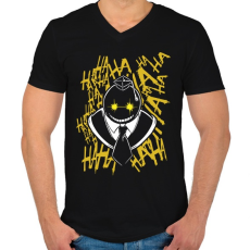 PRINTFASHION Alien senseii - Férfi V-nyakú póló - Fekete