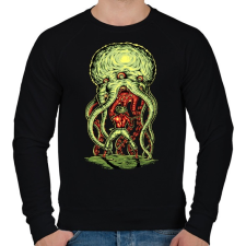 PRINTFASHION Alien támadás - Férfi pulóver - Fekete férfi pulóver, kardigán