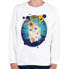PRINTFASHION Alien xenomorph pokemon - Gyerek pulóver - Fehér
