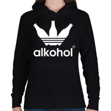 PRINTFASHION Alkohol - Női kapucnis pulóver - Fekete női pulóver, kardigán