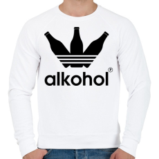 PRINTFASHION Alkohol paródia - Férfi pulóver - Fehér