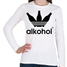 PRINTFASHION Alkohol paródia - Női hosszú ujjú póló - Fehér