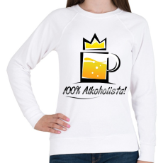 PRINTFASHION alkoholista - Női pulóver - Fehér