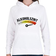 PRINTFASHION Alkoholszint - Női kapucnis pulóver - Fehér