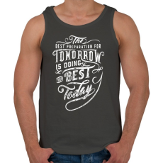 PRINTFASHION Alkosd meg  legjobb mát! - Férfi atléta - Sötétszürke