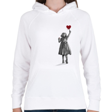 PRINTFASHION Alkotás - Női kapucnis pulóver - Fehér