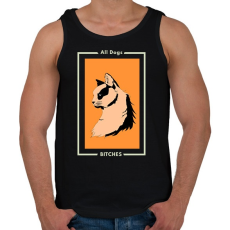 PRINTFASHION ALL DOG BITCHES - Férfi atléta - Fekete