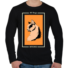 PRINTFASHION ALL DOG BITCHES - Férfi hosszú ujjú póló - Fekete férfi póló