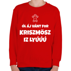 PRINTFASHION All I Want For Christmas - Gyerek pulóver - Piros