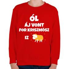 PRINTFASHION ALL I WANT FOR CHRISTMAS IS JUH - Gyerek pulóver - Piros gyerek pulóver, kardigán