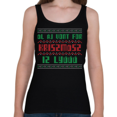 PRINTFASHION ALL I WANT FOR CHRISTMAS IS YOU 2 - Női atléta - Fekete