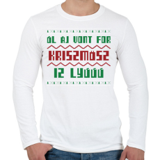 PRINTFASHION ALL I WANT FOR CHRISTMAS IS YOU - Férfi hosszú ujjú póló - Fehér