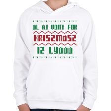 PRINTFASHION ALL I WANT FOR CHRISTMAS IS YOU - Gyerek kapucnis pulóver - Fehér gyerek pulóver, kardigán