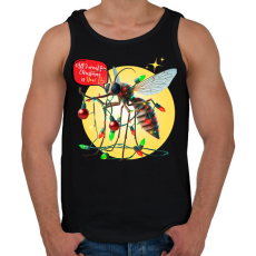 PRINTFASHION All I want for Christmas is You! - Vicces karácsonyi szúnyog - Férfi atléta - Fekete