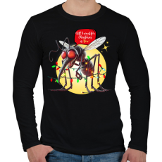 PRINTFASHION All I want for Christmas is You! - Vicces karácsonyi szúnyog - Férfi hosszú ujjú póló - Fekete